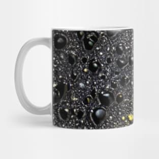 Teardrop pattern, abstract with pattern, yellow, black Mug